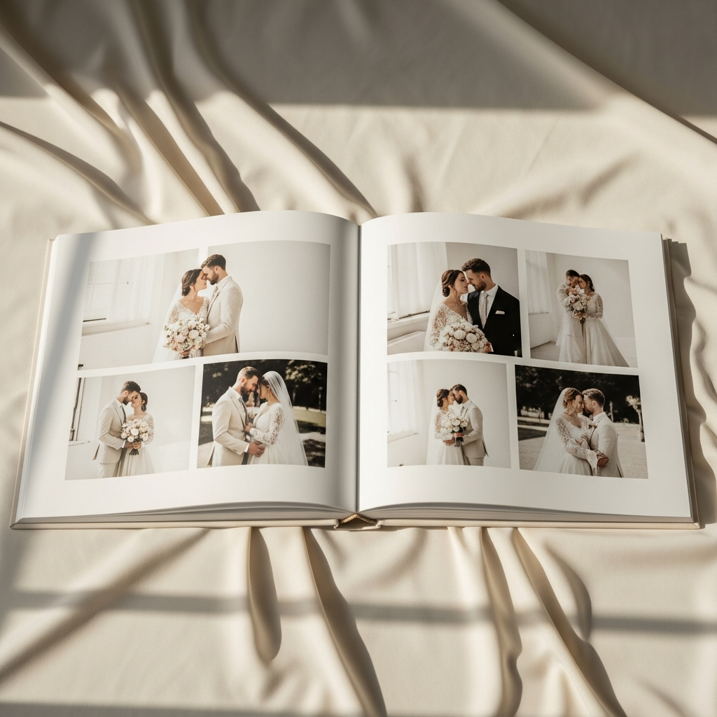 Handcrafted premium photo album by Carta Creations